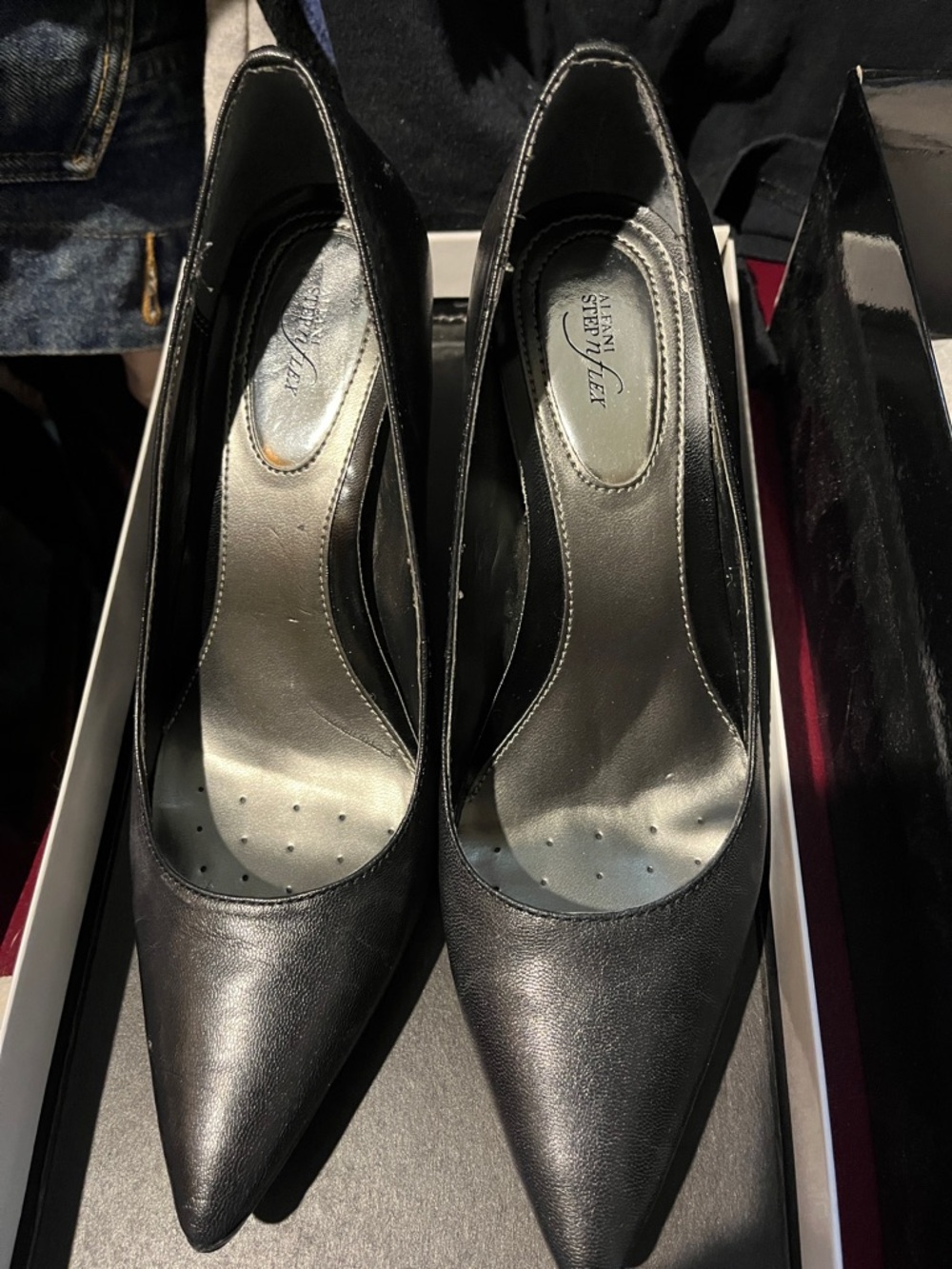 Alfani Black and White Shoe Box with Label